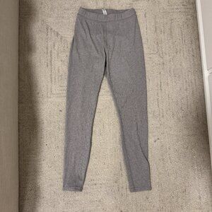 Alo Yoga Ribbed Light Grey Active Leggings Size XS